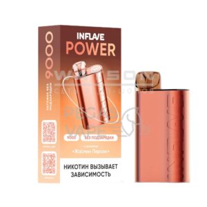 Электронная сигарета INFLAVE POWER 9000 (Зеленое манго мята) купить с доставкой в СПб, по России и СНГ. Цена. Изображение №6.