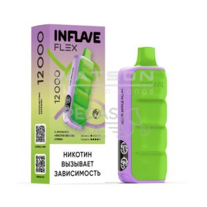 Электронная сигарета INFLAVE FLEX 12000 (Крыжовник) купить с доставкой в СПб, по России и СНГ. Цена. Изображение №6.