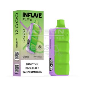 Электронная сигарета INFLAVE FLEX 12000 (Ананас дыня) купить с доставкой в СПб, по России и СНГ. Цена. Изображение №6.