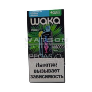 Электронная сигарета WAKA BLAST 38000 (Черника Малина - Лёд микс) купить с доставкой в СПб, по России и СНГ. Цена. Изображение №6.