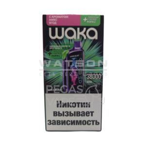 Электронная сигарета WAKA BLAST 38000 (Кислое Яблоко - Лёд микс) купить с доставкой в СПб, по России и СНГ. Цена. Изображение №7.