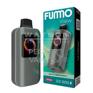 Электронная сигарета Fummo VIEW 22000 (Банан мята энергетик) купить с доставкой в СПб, по России и СНГ. Цена. Изображение №6.