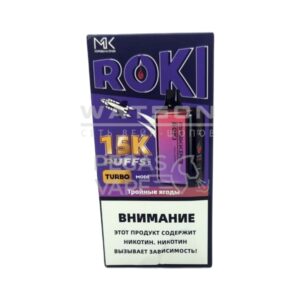 Электронная сигарета Maskking ROKI 15000 (Черника арбуз) купить с доставкой в СПб, по России и СНГ. Цена. Изображение №6.