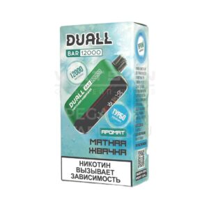Электронная сигарета DUALL BAR 12000 (Морозный спрайт) купить с доставкой в СПб, по России и СНГ. Цена. Изображение №7.