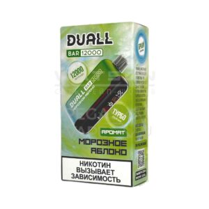 Электронная сигарета DUALL BAR 12000 (Морозный ананас) купить с доставкой в СПб, по России и СНГ. Цена. Изображение №6.