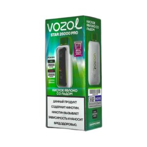 Электронная сигарета VOZOL STAR PRO 26000 (Клубника малина вишня) купить с доставкой в СПб, по России и СНГ. Цена. Изображение №6.