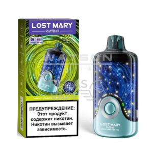 Электронная сигарета Lost Mary PuffBall 30000 (Арбуз кислый персик) купить с доставкой в СПб, по России и СНГ. Цена. Изображение №6.